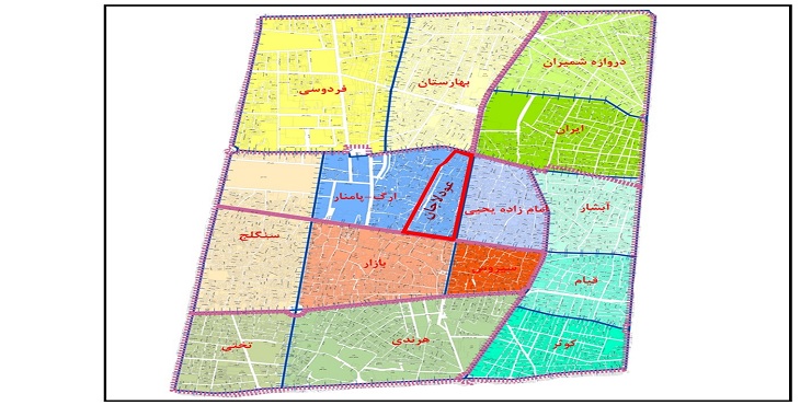 شیپ فایل بلوکهای آماری سال 1390 منطقه 12 شهر تهران