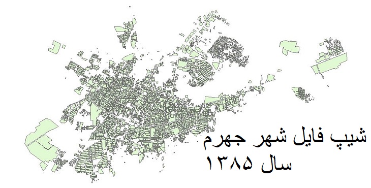 دانلود شیپ فایل بلوک های آماری شهر جهرم