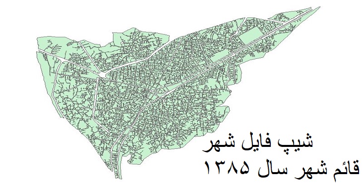 دانلود شیپ فایل بلوک آماری سال 1385  قائم شهر