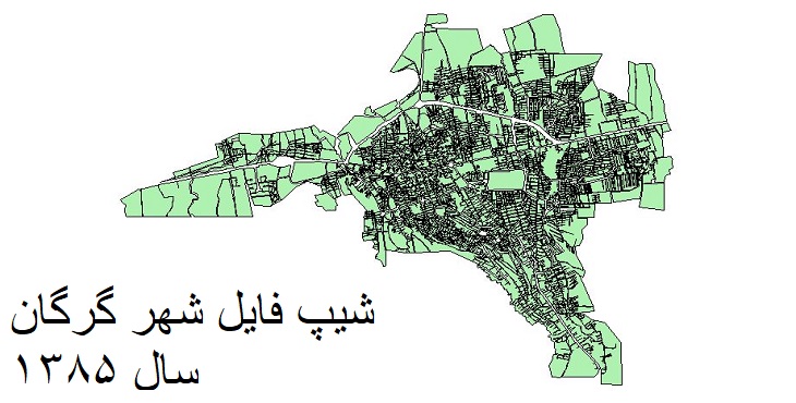 دانلود شیپ فایل بلوک های آماری شهر گرگان