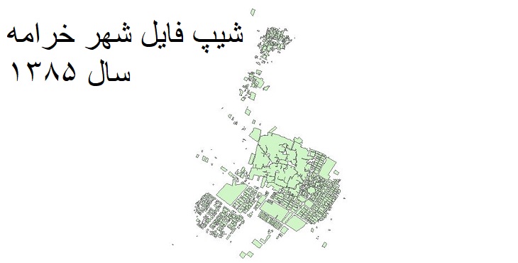 دانلود شیپ فایل بلوک آماری سال 1385  شهر خرامه