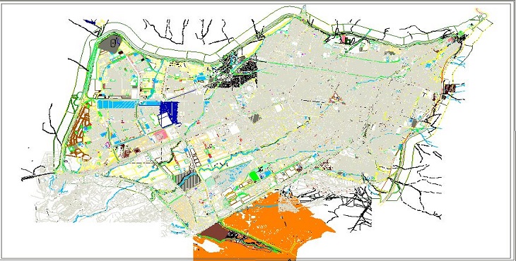 نقشه اتوکد طرح تفصیلی شهر ایلام
