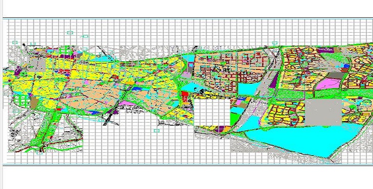 نقشه اتوکد طرح تفصیلی شهر قزوین