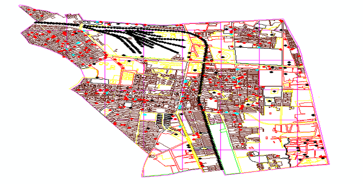 نقشه اتوکد منطقه 16 شهر تهران