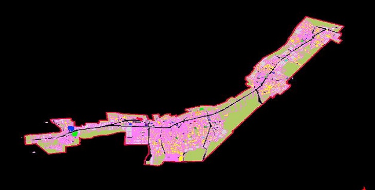 نقشه اتوکد شهر گلشهر