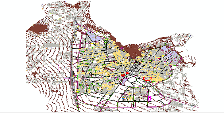 نقشه اتوکد شهر زاهدان