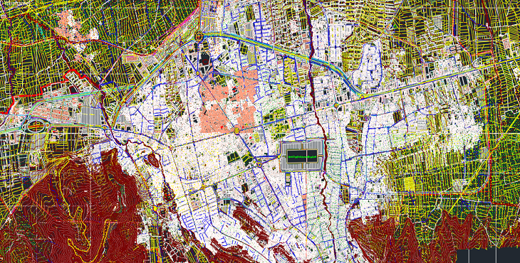 نقشه اتوکد شهر گرگان