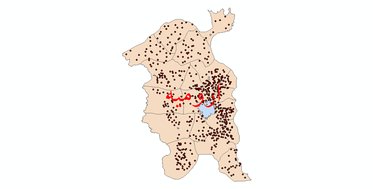 دانلود نقشه جی آی اس تقسیمات سیاسی شهرستان ارومیه سال 1398