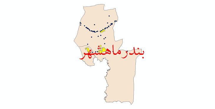 دانلود نقشه جی ای اس تقسیمات سیاسی شهرستان بندر ماهشهر سال 1398