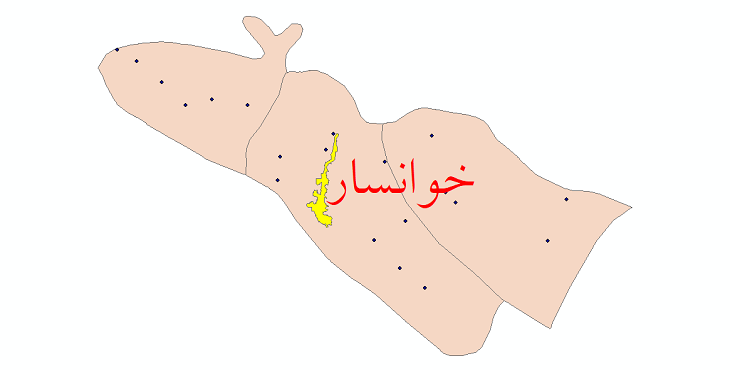 دانلود نقشه جی ای اس تقسیمات سیاسی شهرستان خوانسار سال 1398