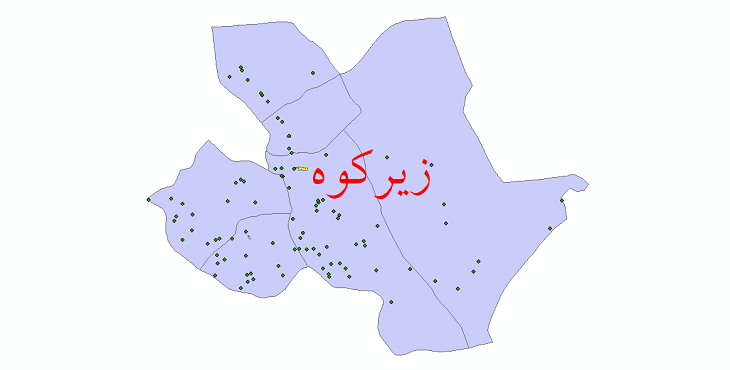 دانلود نقشه جی ای اس تقسیمات سیاسی شهرستان زیرکوه سال 1398 | شهرنگار