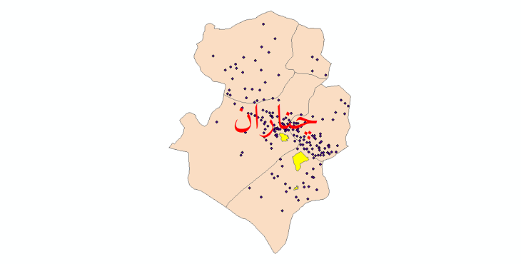 دانلود نقشه جی ای اس تقسیمات سیاسی شهرستان چناران سال 1398