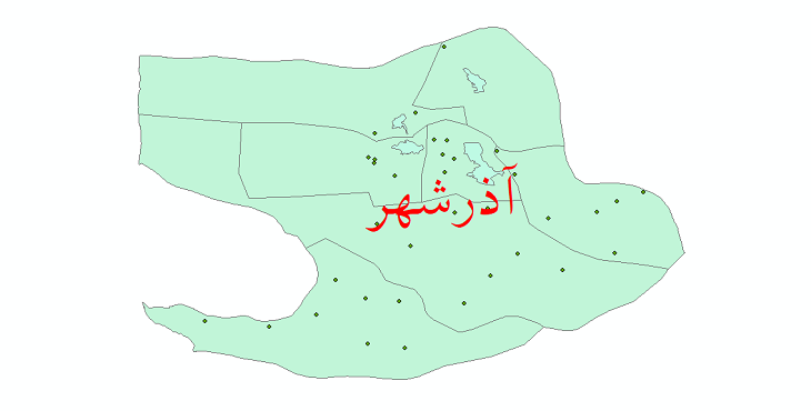 دانلود نقشه جی آی اس تقسیمات سیاسی شهرستان آذرشهر سال 1398