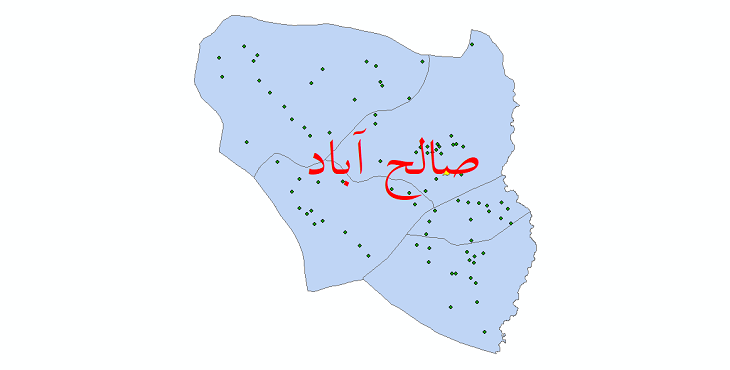 دانلود نقشه جی ای اس تقسیمات سیاسی شهرستان صالح آباد سال 1398