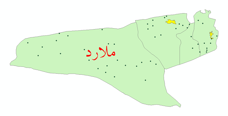 دانلود نقشه جی آی اس تقسیمات سیاسی شهرستان ملارد سال 1398
