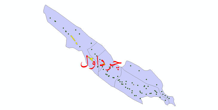 دانلود نقشه جی آی اس تقسیمات سیاسی شهرستان چرداول سال 1398 | شهرنگار