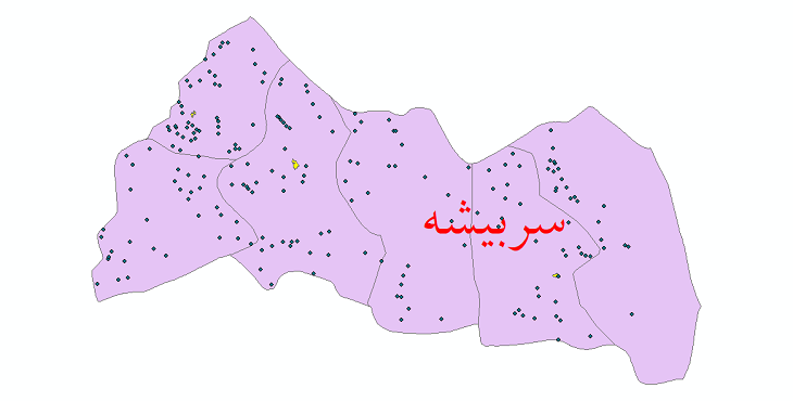 دانلود نقشه جی ای اس تقسیمات سیاسی شهرستان سربیشه سال 1398 | شهرنگار