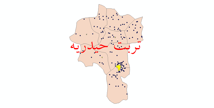دانلود نقشه جی ای اس تقسیمات سیاسی شهرستان تربت حیدریه سال 1398