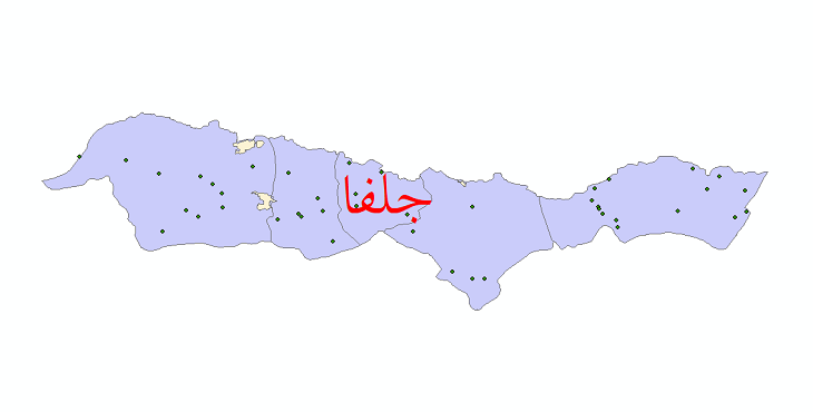دانلود نقشه جی آی اس تقسیمات سیاسی شهرستان جلفا سال 1398