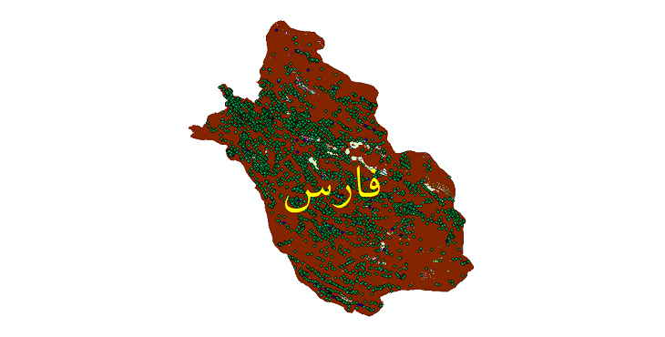دانلود لایه جی ای اس و شیپ فایل های استان فارس