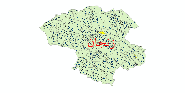 دانلود نقشه جی ای اس تقسیمات سیاسی استان زنجان سال 1398