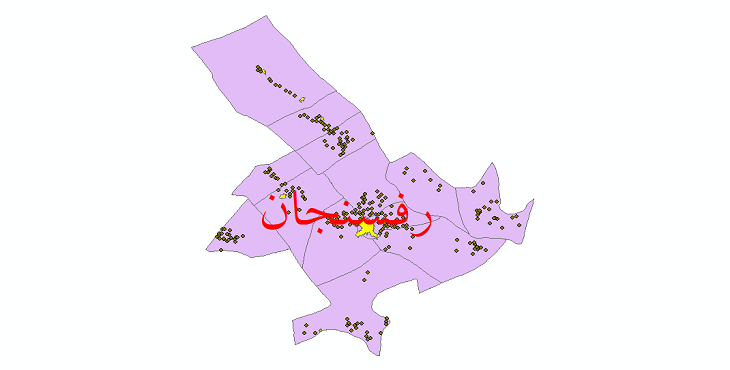 دانلود نقشه جی ای اس تقسیمات سیاسی شهرستان رفسنجان سال 1398