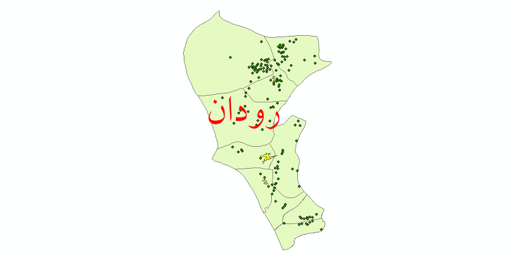 دانلود نقشه جی ای اس تقسیمات سیاسی شهرستان رودان سال 1398