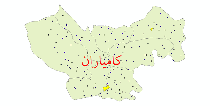 دانلود نقشه جی ای اس تقسیمات سیاسی شهرستان کامیاران سال 1398