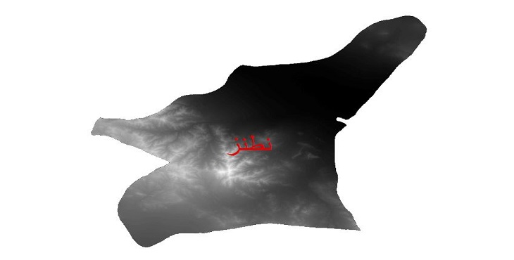 دانلود نقشه دم رقومی ارتفاعی شهرستان نطنز