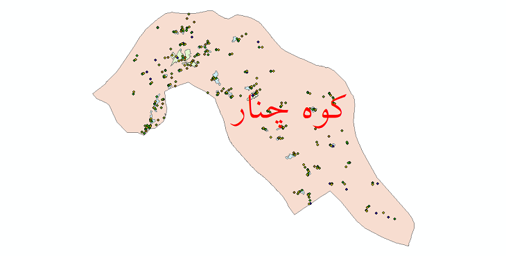 دانلود نقشه شیپ فایل آمار جمعیت نقاط شهری و نقاط روستایی شهرستان کوه چنار از سال 1335 تا 1395