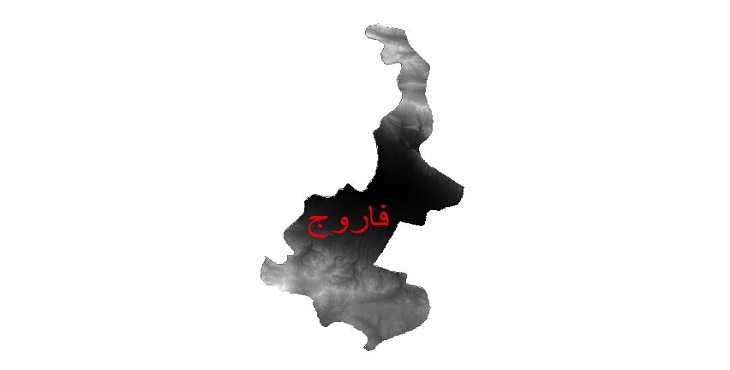 دانلود نقشه دم رقومی ارتفاعی شهرستان فاروج