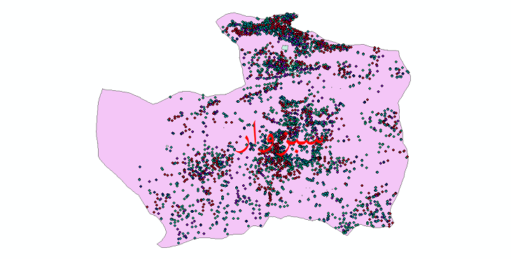 دانلود نقشه شیپ فایل آمار جمعیت نقاط شهری و نقاط روستایی شهرستان سبزوار از سال 1335 تا 1395