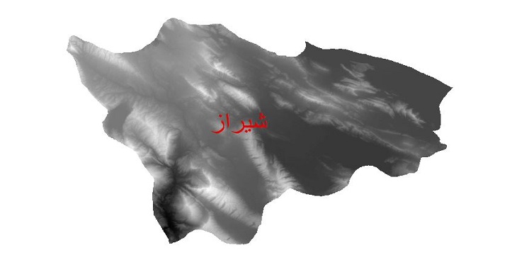 دانلود نقشه دم رقومی ارتفاعی شهرستان شیراز