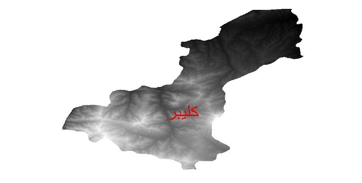 دانلود نقشه دم رقومی ارتفاعی شهرستان کلیبر