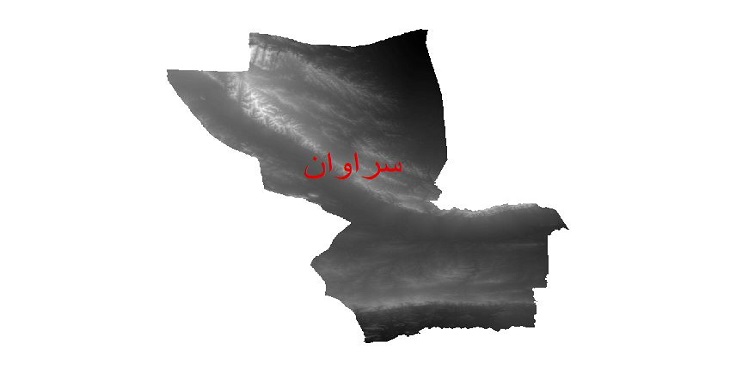 دانلود نقشه دم رقومی ارتفاعی شهرستان سراوان