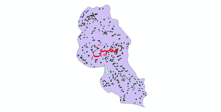دانلود نقشه شیپ فایل آمار جمعیت نقاط شهری و نقاط روستایی شهرستان نمین از سال 1335 تا 1395
