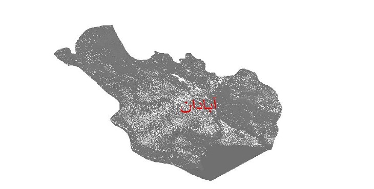 دانلود نقشه دم رقومی ارتفاعی شهرستان آبادان