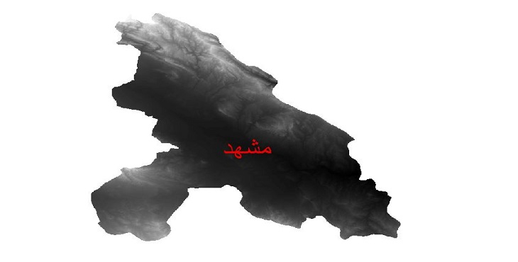 دانلود نقشه دم رقومی ارتفاعی شهرستان مشهد