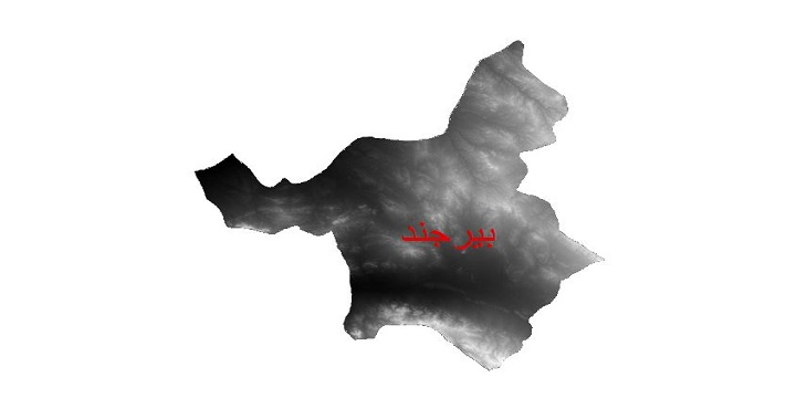 دانلود نقشه دم رقومی ارتفاعی شهرستان بیرجند