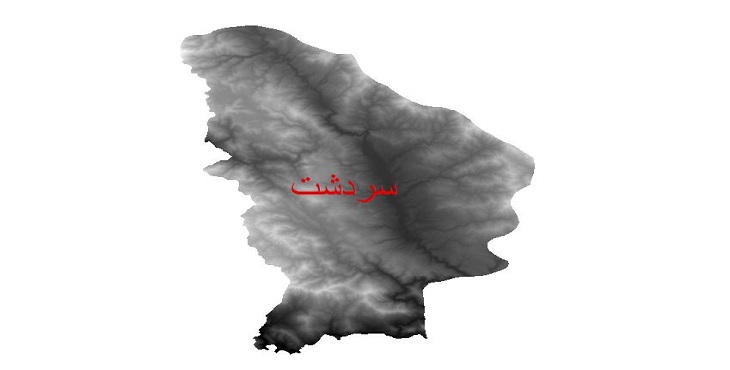 دانلود نقشه دم رقومی ارتفاعی شهرستان سردشت