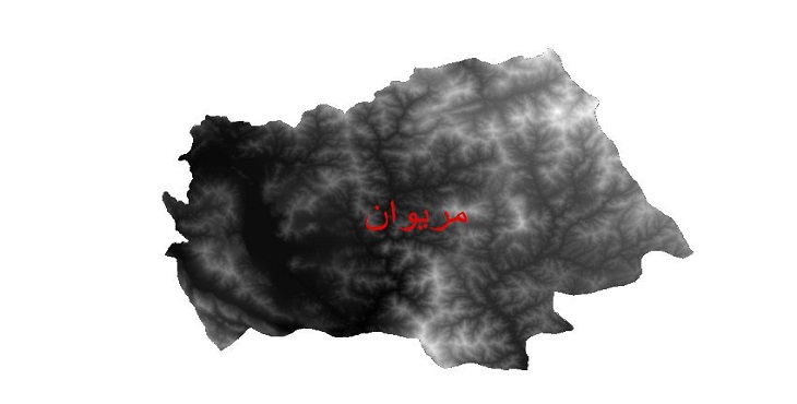 دانلود نقشه دم رقومی ارتفاعی شهرستان مریوان