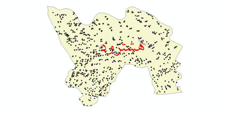 دانلود نقشه شیپ فایل آمار جمعیت نقاط شهری و نقاط روستایی شهرستان هشترود از سال 1335 الی 1395