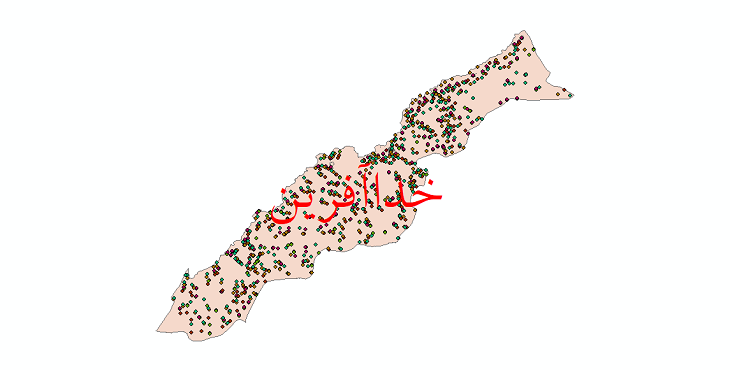 دانلود نقشه شیپ فایل آمار جمعیت نقاط شهری و نقاط روستایی شهرستان خداآفرین از سال 1335 الی 1395