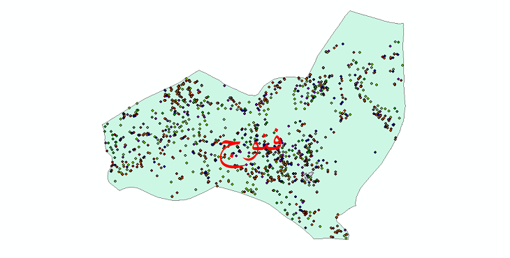 دانلود نقشه شیپ فایل آمار جمعیت نقاط شهری و نقاط روستایی شهرستان فنوج از سال 1335 تا 1395