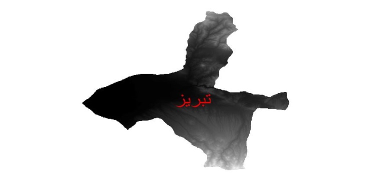 دانلود نقشه دم رقومی ارتفاعی شهرستان تبریز