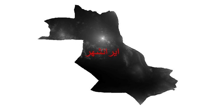 دانلود نقشه دم رقومی ارتفاعی شهرستان ایرانشهر