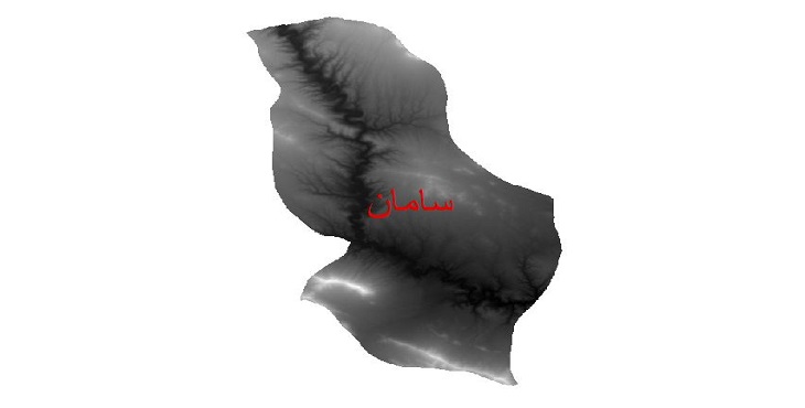 دانلود نقشه دم رقومی ارتفاعی شهرستان سامان