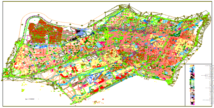دانلود بروزترین نقشه اتوکد کاربری اراضی شهر ایلام