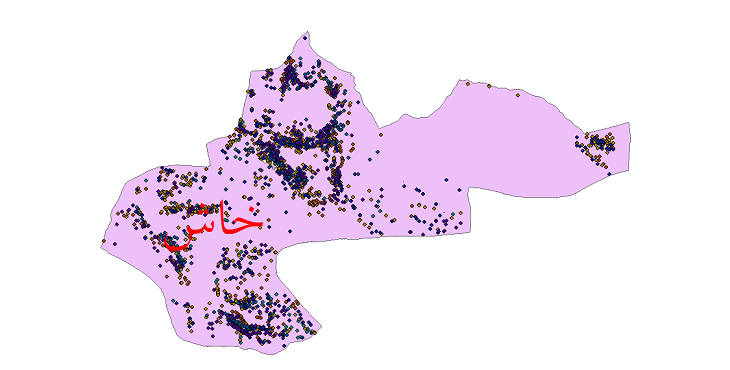 دانلود نقشه شیپ فایل آمار جمعیت نقاط شهری و نقاط روستایی شهرستان خاش از سال 1335 تا 1395