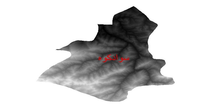 دانلود نقشه دم رقومی ارتفاعی شهرستان سوادکوه
